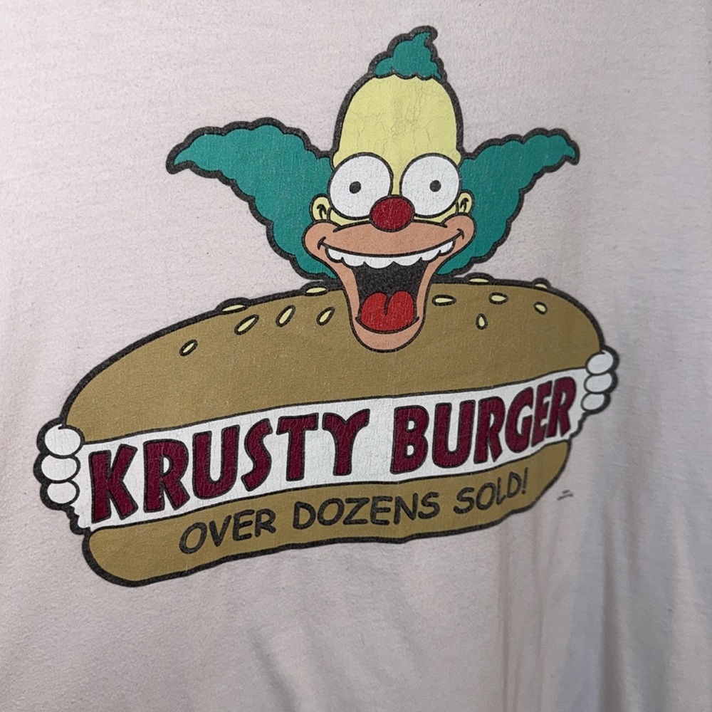 Krusty the Clown Burger Graphic T Shirt - Size XL - Picture 3 of 9